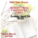 RWC Kids Church – April 7, 2024